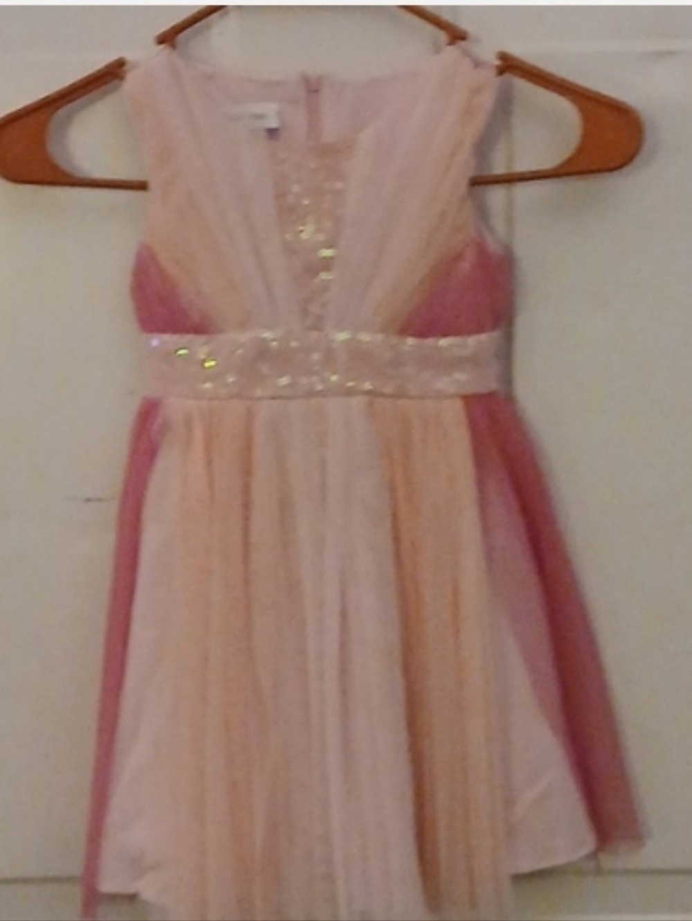 Bonnie Jean Size 2T Girls Blush Ivory Sequin Dress - Picture 6 of 6